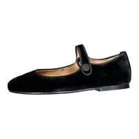 Papanatas  Black Velvet Mary Janes