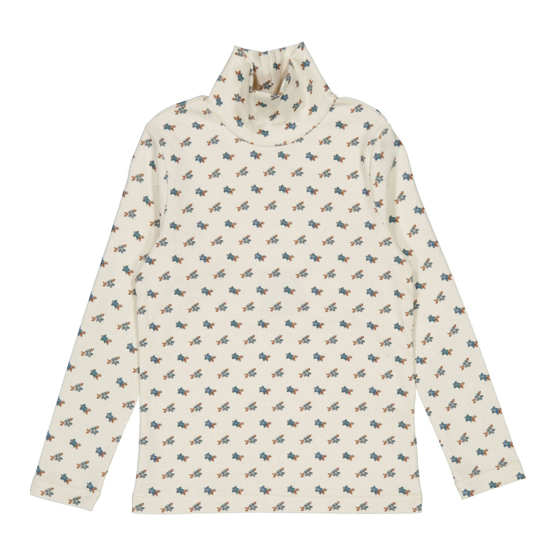 L by Ladida Blue Floral Turtleneck