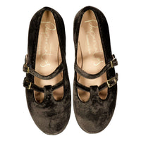 Papanatas  Deep Brown Double T-Strap Mary Jane