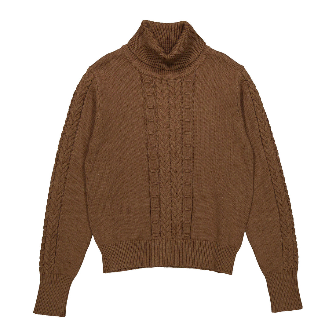 Ava and Lu Brown Turtleneck Sweater