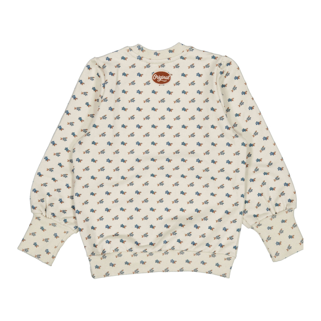 L by Ladida Blue Floral Puff Sleeve Sweatshirt