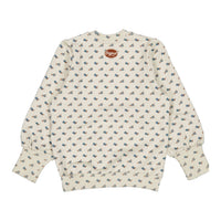 L by Ladida Blue Floral Puff Sleeve Sweatshirt