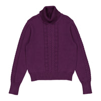 Ava and Lu Purple Turtleneck Sweater