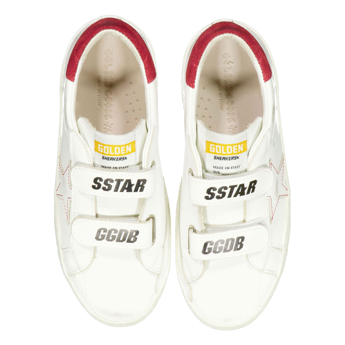 Golden Goose White/Red Old School Sneaker