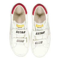 Golden Goose White/Red Old School Sneaker