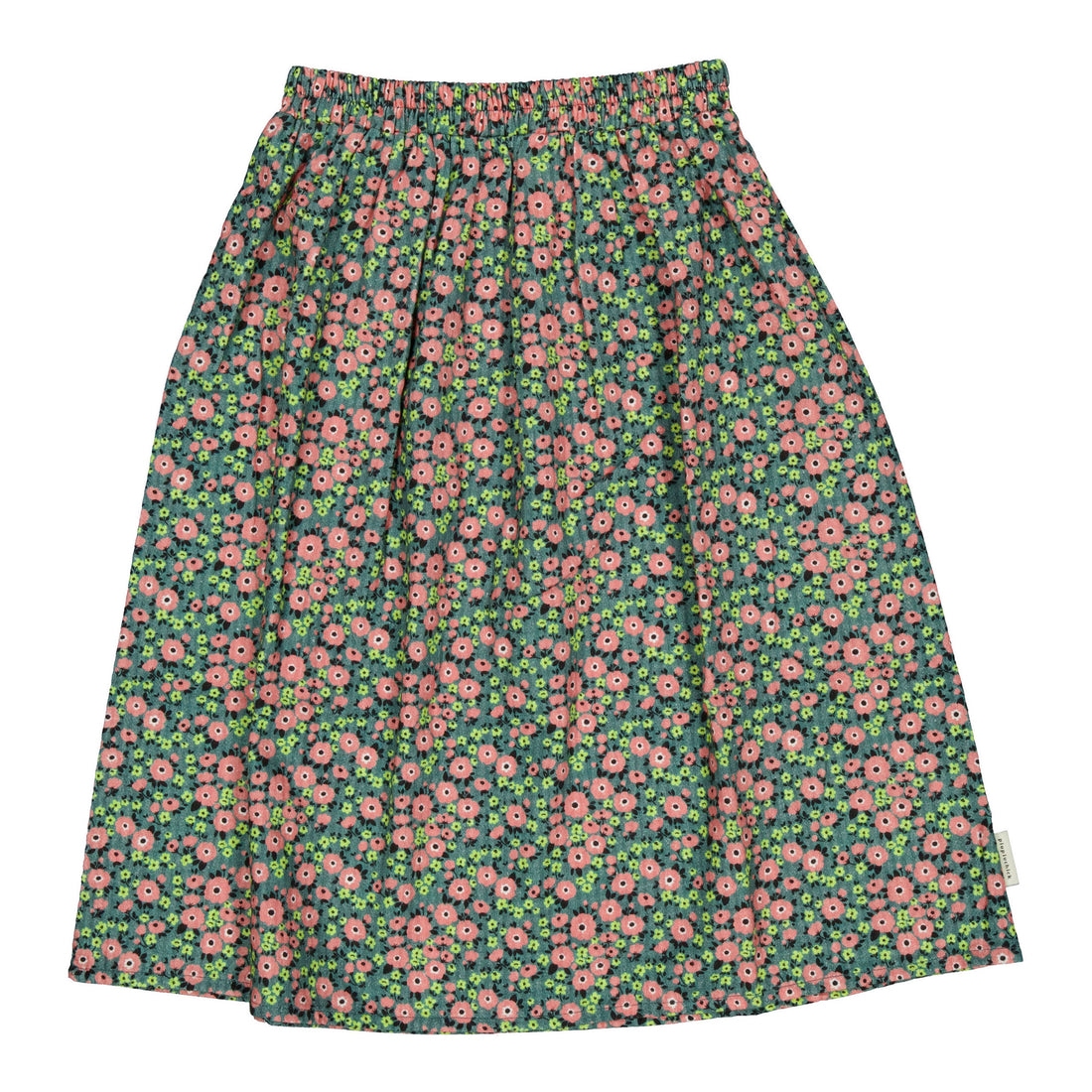 Piupiuchick Green Multicolor Flowers Knee-Length Skirt