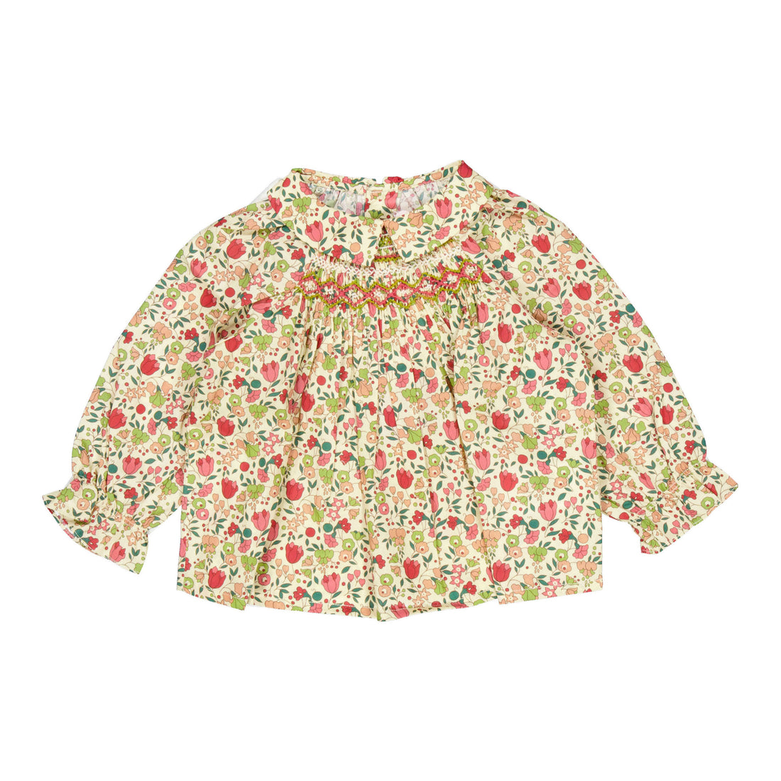 Bonpoint  Faded Pink Pompom Blouse