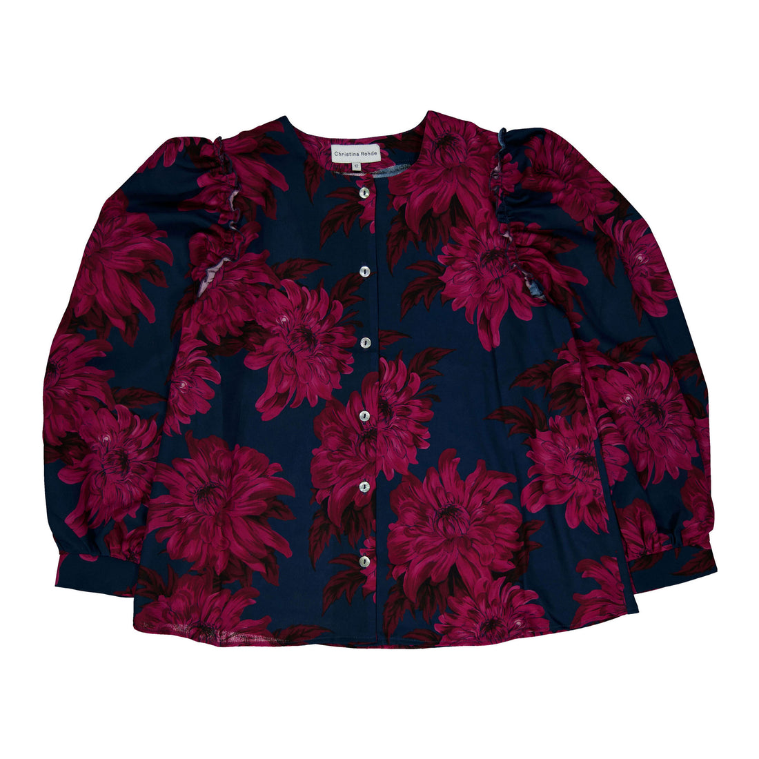 Christina Rohde Blue/Pink Floral Top