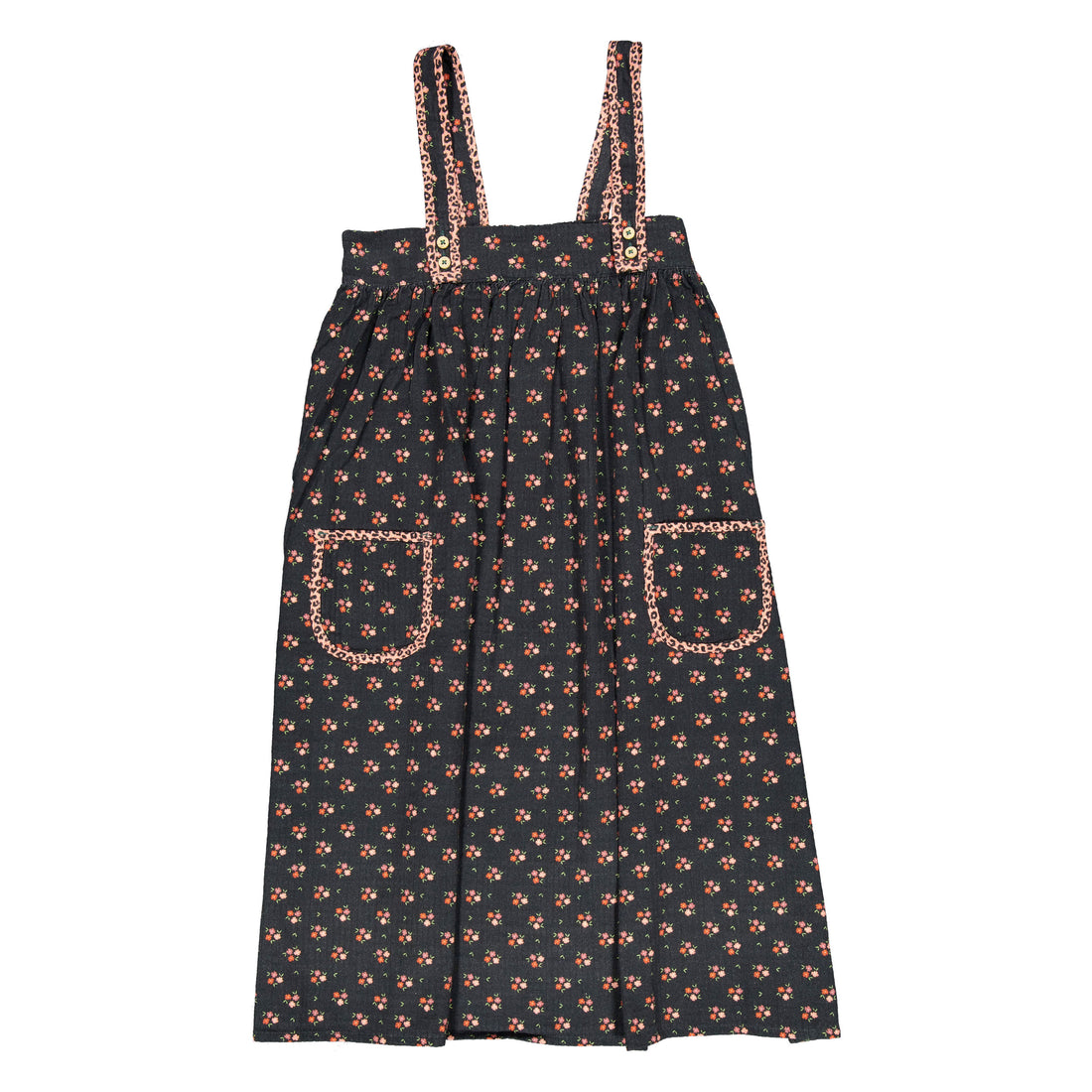 Piupiuchick Black Flowers Knee Length  Dress