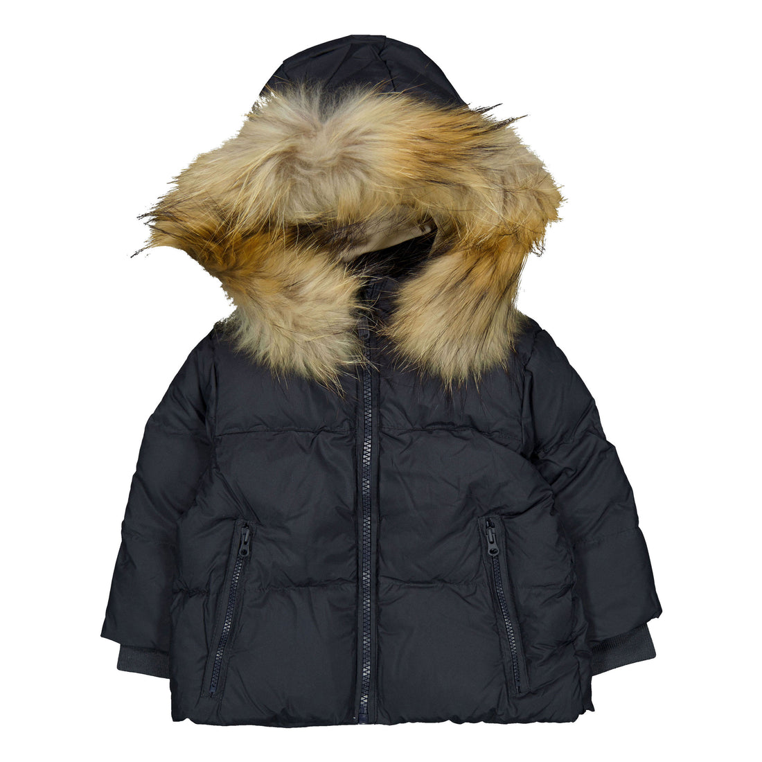 Bomboogie Poseidon Blue Racoon Fur Down Jacket