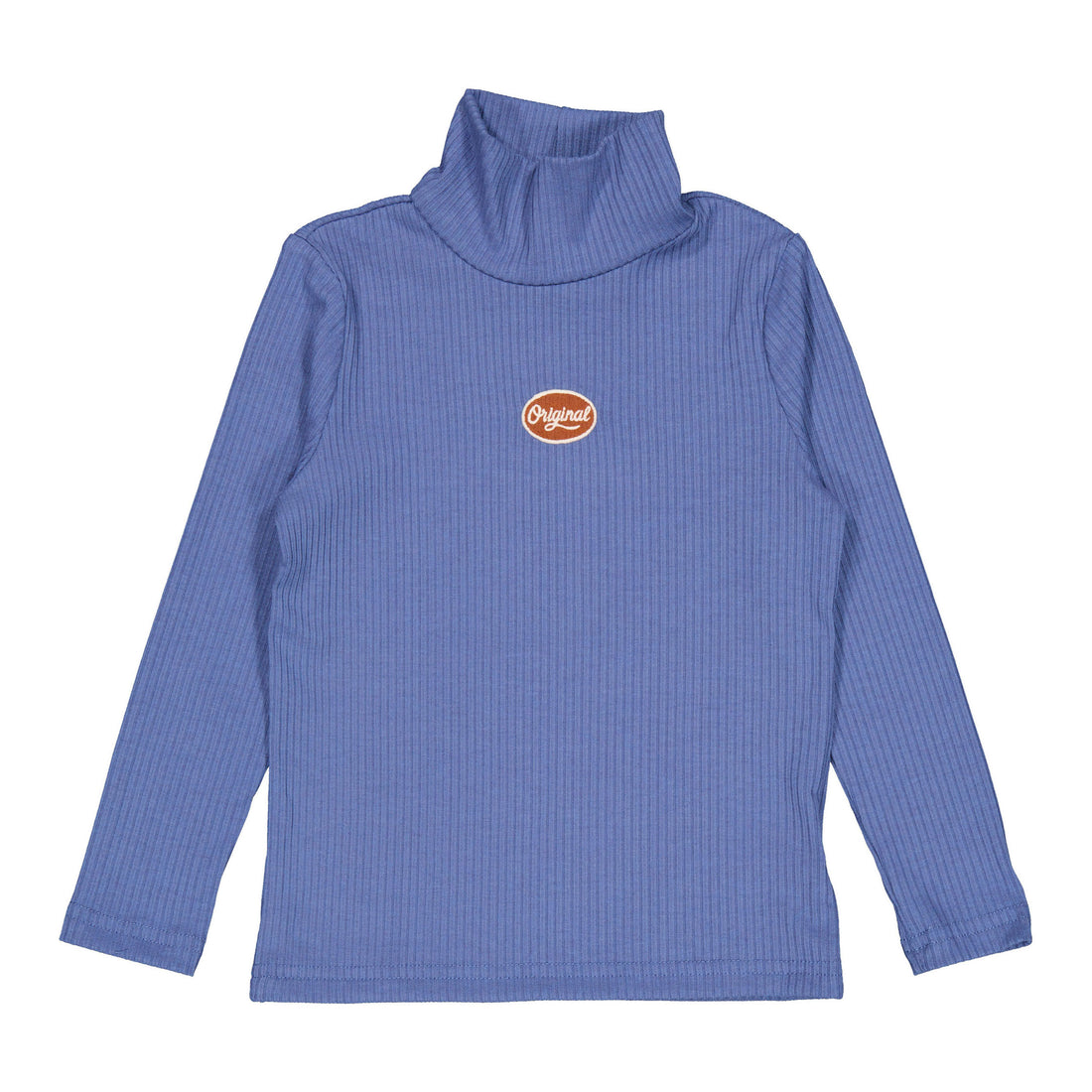 L by Ladida Blue Ribbed Turtleneck