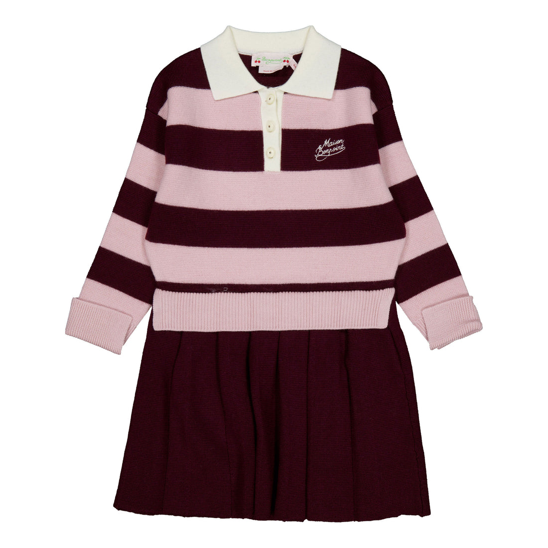 Bonpoint  Burgundy Maeva Dress