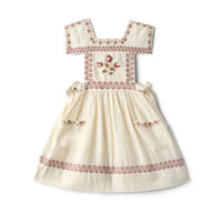 Lali  Antique White Polly Pinafore Dress