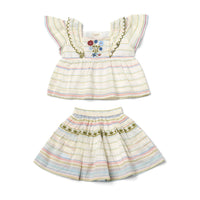 Lali Border Stripe Lucy Skirt Set