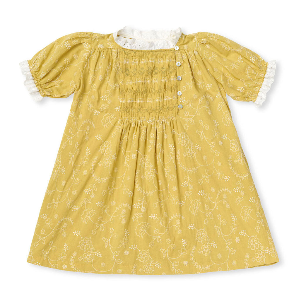 Lali Misted Yellow Embroidery Skye Dress
