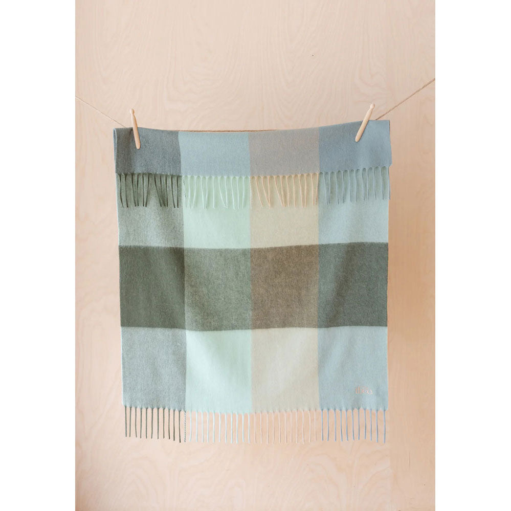tbco Forest Block Check Lambswool Blanket