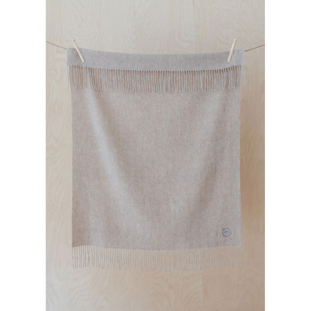 tbco Oatmeal Melange Lambswool Blanket
