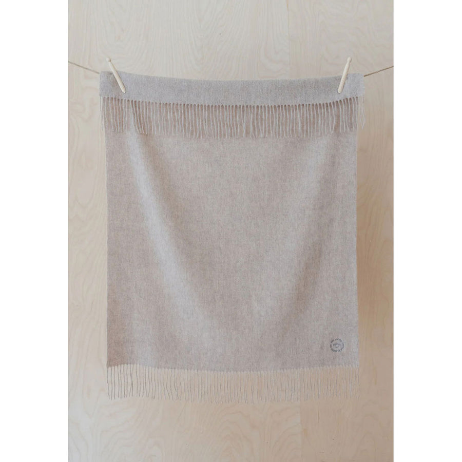 tbco Oatmeal Melange Lambswool Blanket