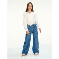 Les Coyotes De Paris Off White Romantic Wrap Top