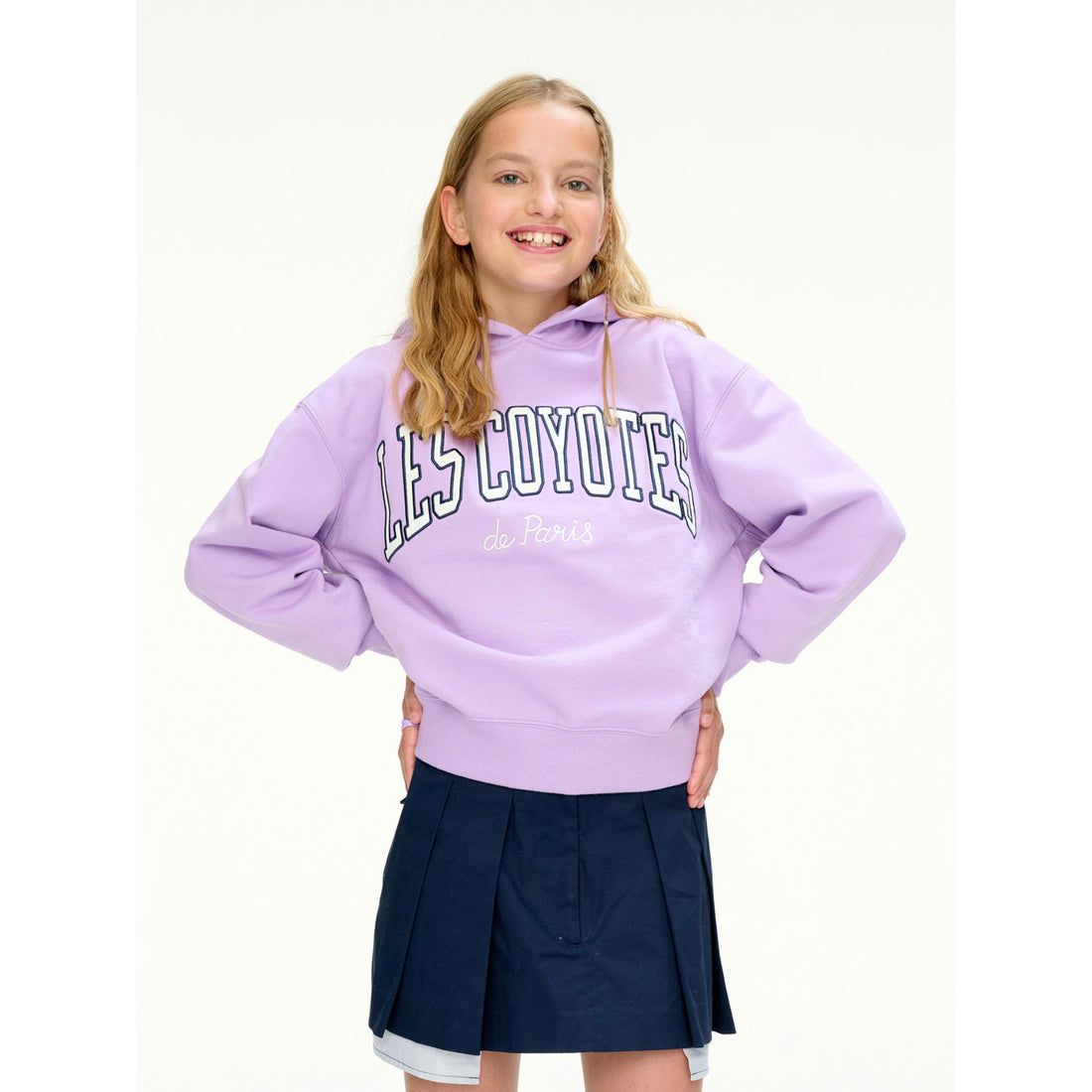 Les Coyotes De Paris Wild Violet Elaxed Fit Collage Hoodie