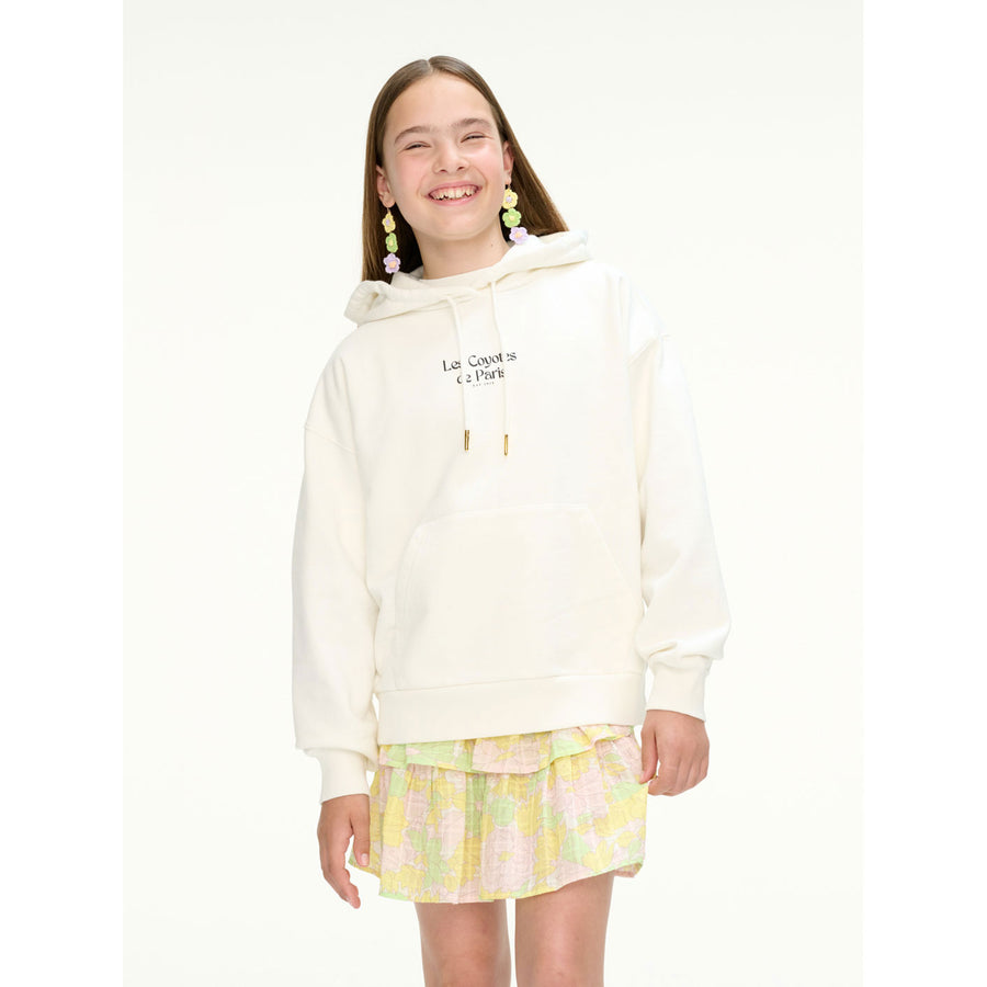 Les Coyotes De Paris Off White Oversized Cannoli Hoodie