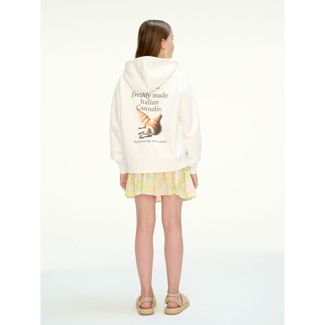 Les Coyotes De Paris Off White Oversized Cannoli Hoodie
