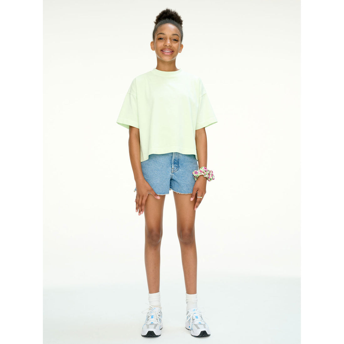 Les Coyotes De Paris Pistachio Oversized Garment-Dye Logo T-Shirt
