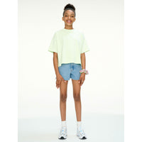 Les Coyotes De Paris Pistachio Oversized Garment-Dye Logo T-Shirt