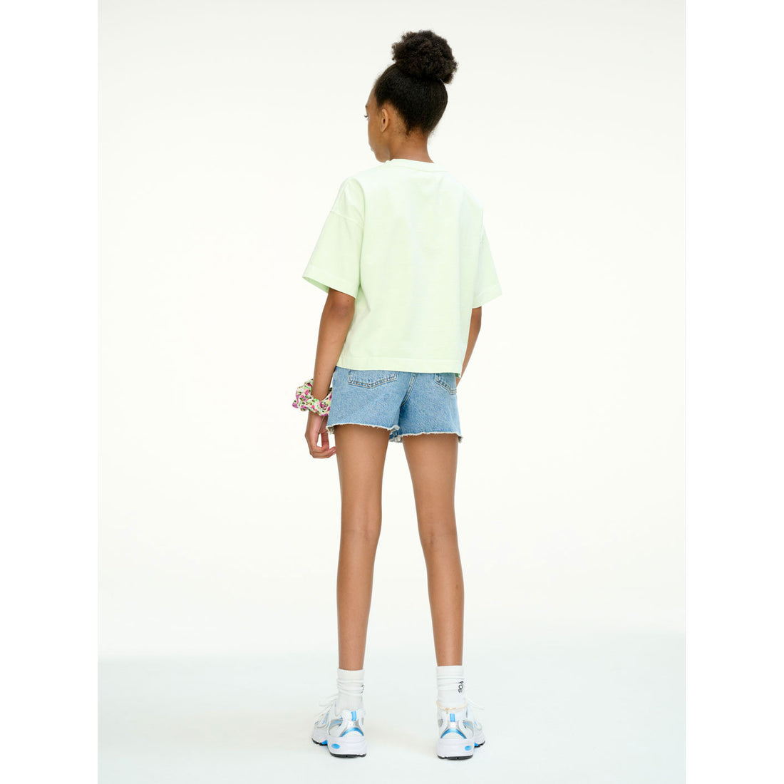Les Coyotes De Paris Pistachio Oversized Garment-Dye Logo T-Shirt