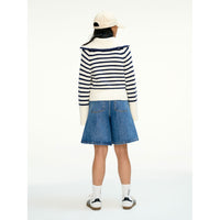 Les Coyotes De Paris Classic Stripe Half Zip Pullover