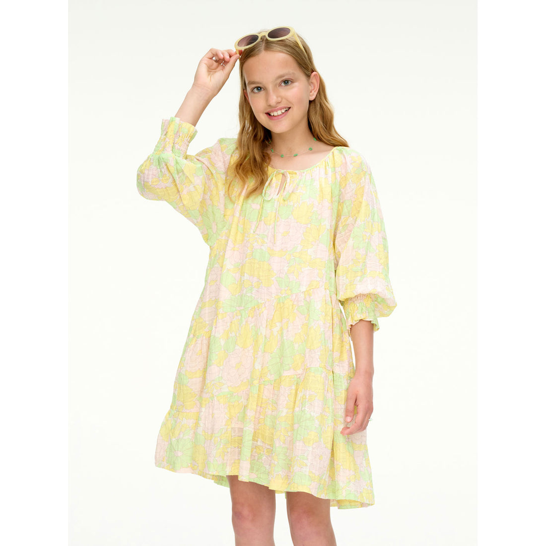 Les Coyotes De Paris Floral Sketch Printed Voluminous Mini Dress
