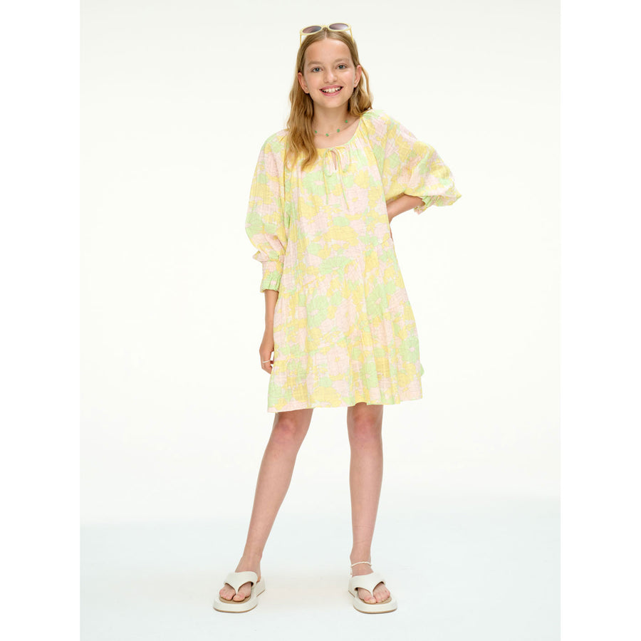 Les Coyotes De Paris Floral Sketch Printed Voluminous Mini Dress