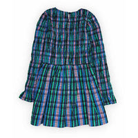 The New Society Infinite Navy Checks Lidia Dress