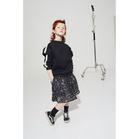 Little Creative Factory Black Neoprene Striped Ballon Sweatshirt