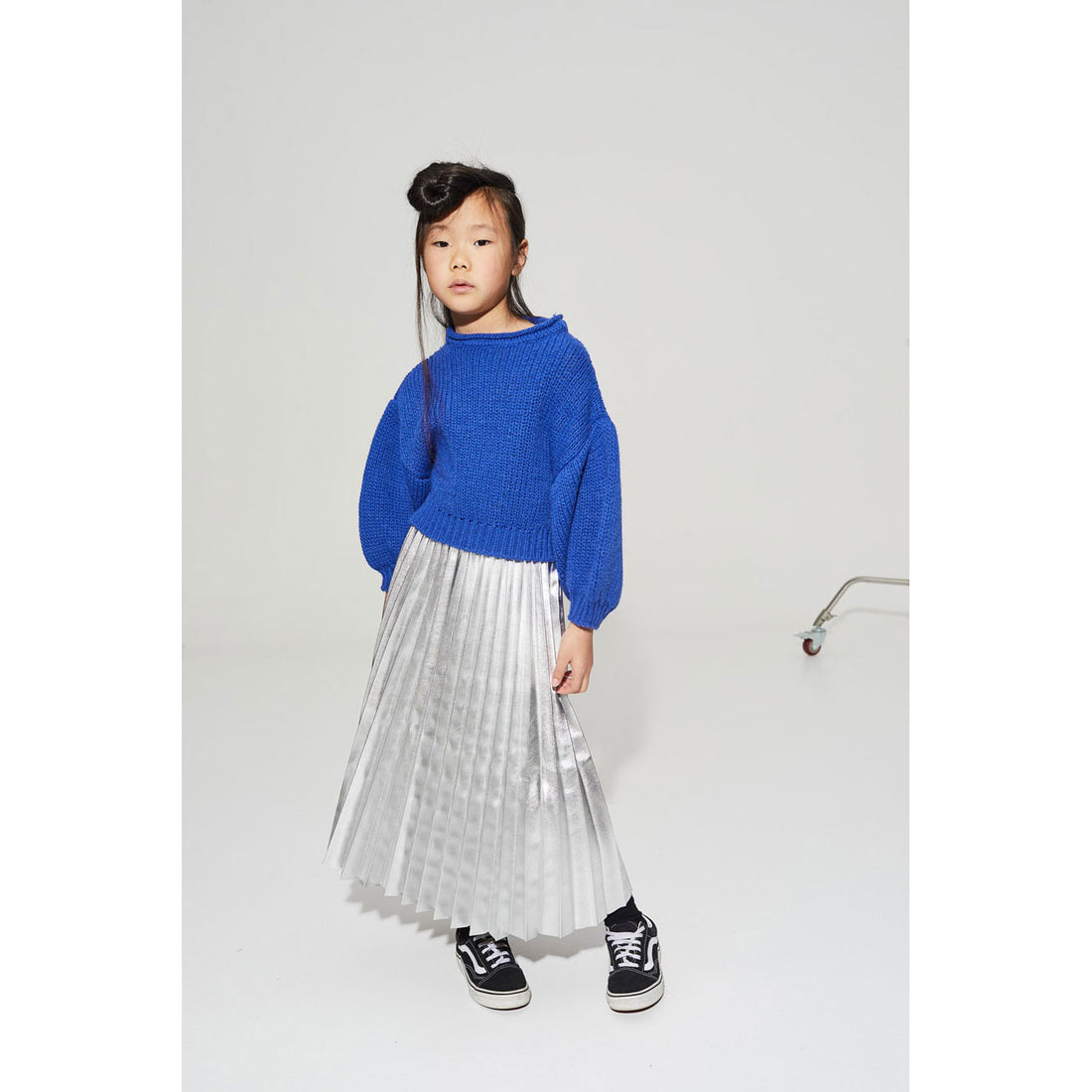 Little Creative Factory Blue British Ballon Sleeve Sweater
