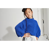 Little Creative Factory Blue British Ballon Sleeve Sweater