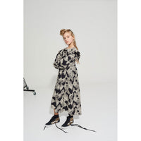 Little Creative Factory Black 70's Bow Collar Dress