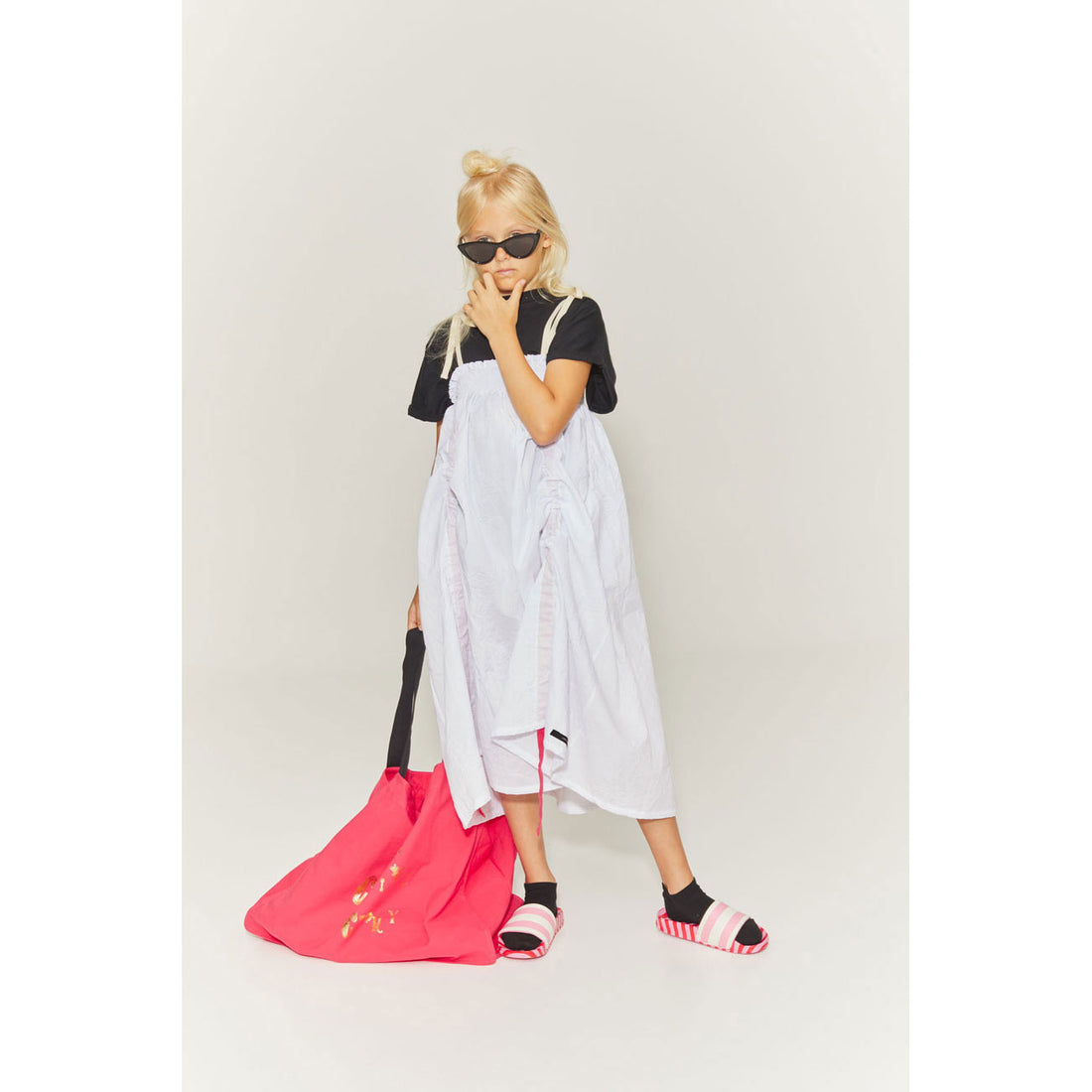 Little Creative Factory White Comical Strap Dress