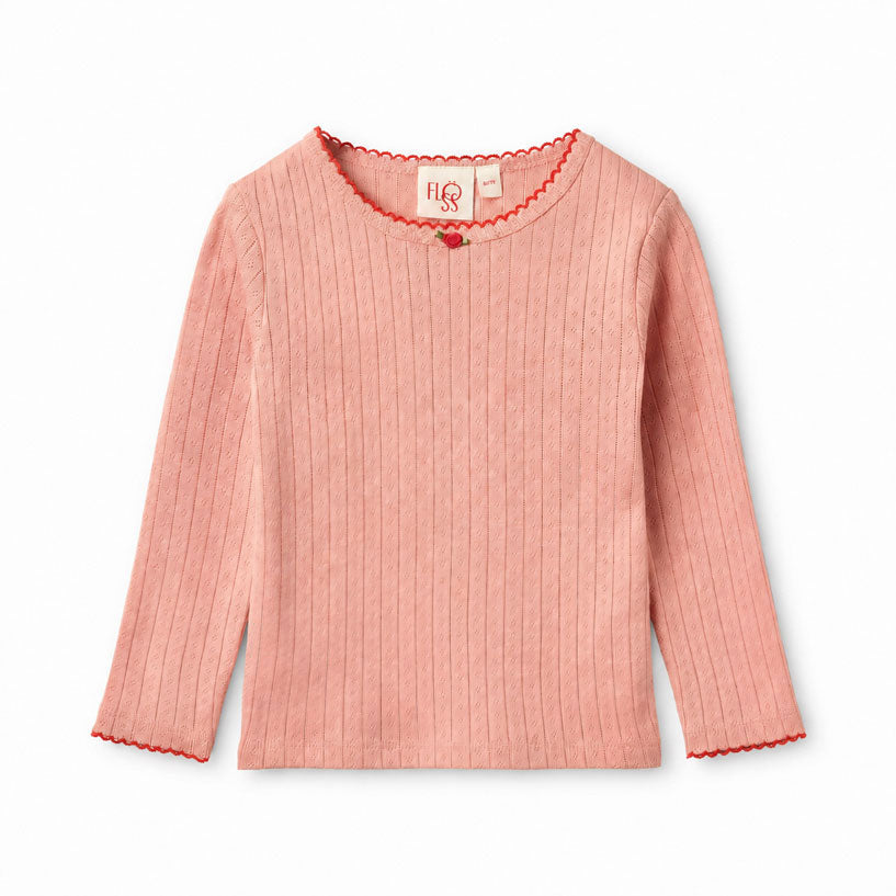 Floss Warm Pink Liva Pointelle Tee