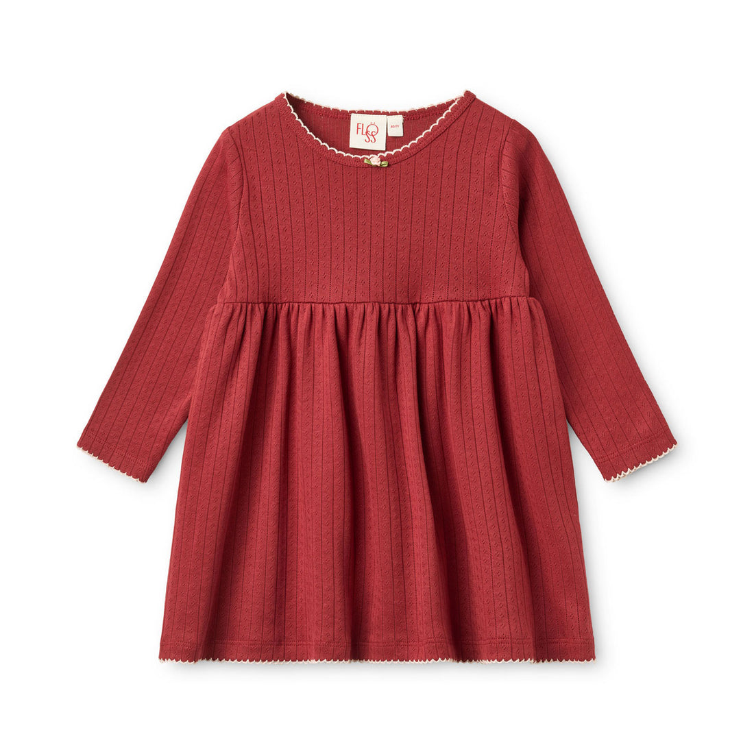 Floss Dark Cranberry Liva Pointelle Dress