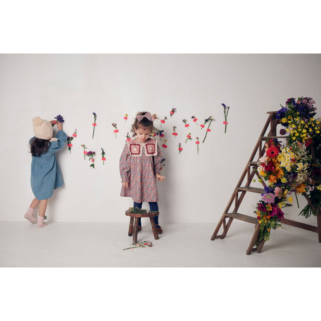 Louise Misha Blush Floral World Warise Dress