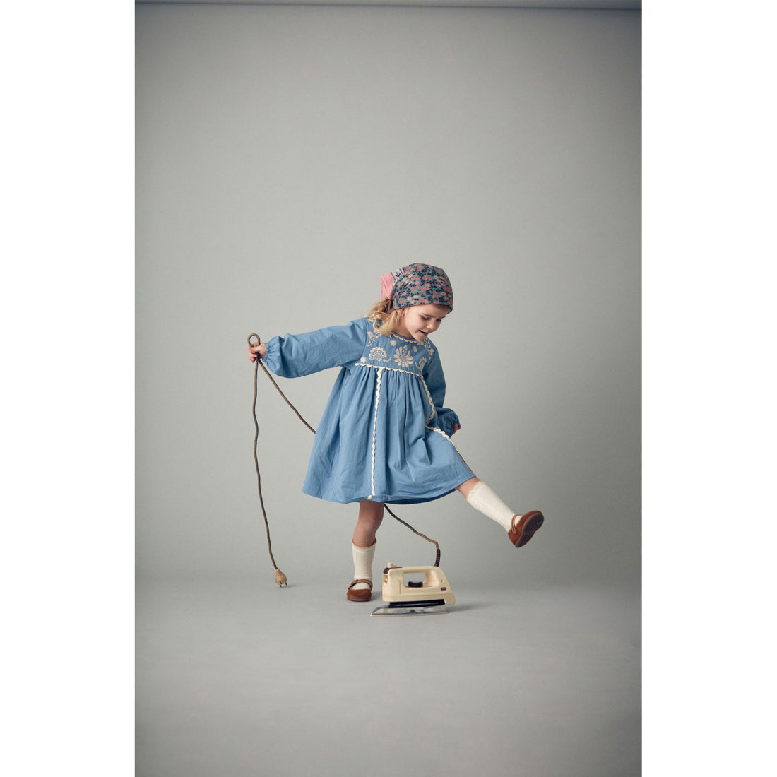 Louise Misha Light Blue Chambray Linoa Dress