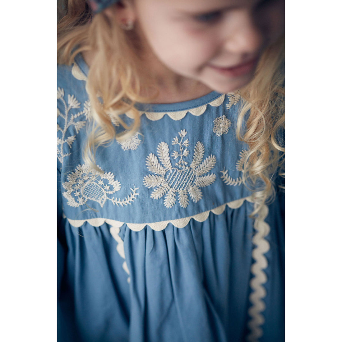 Louise Misha Light Blue Chambray Linoa Dress