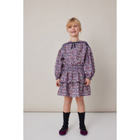 Tocoto Vintage Navy Flower Print Lace Blouse