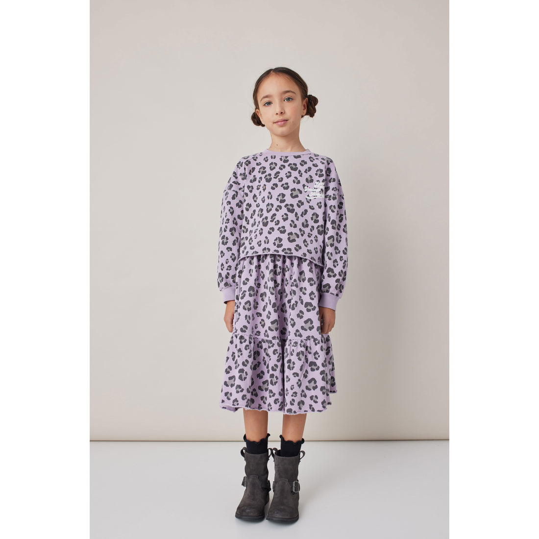 Tocoto Vintage Purple Animal Print Sweatshirt