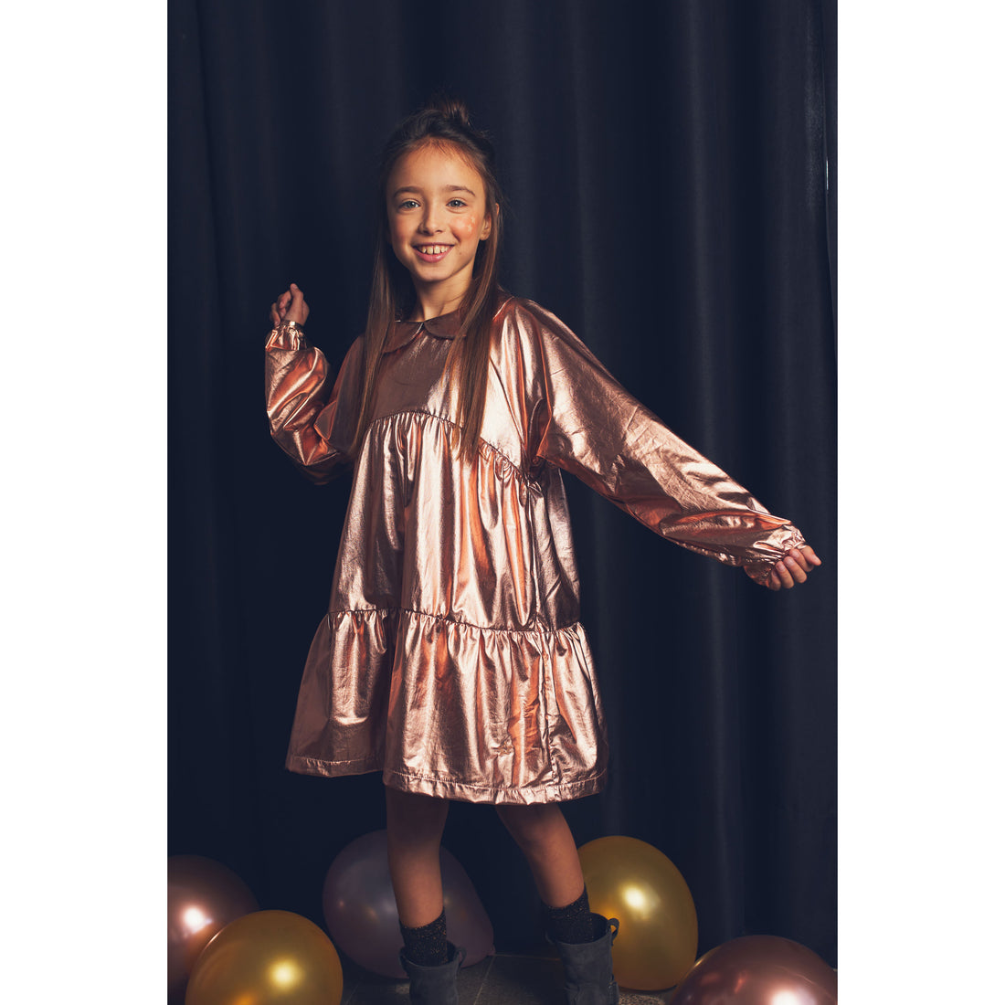 Tocoto Vintage Pink Foil Dress
