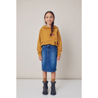 Tocoto Vintage Blue Denim Long Skirt