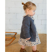 Buho Antic Blue Rib Knit Baby Cardigan