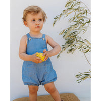 Buho Washed Denim Linen Jumpsuit