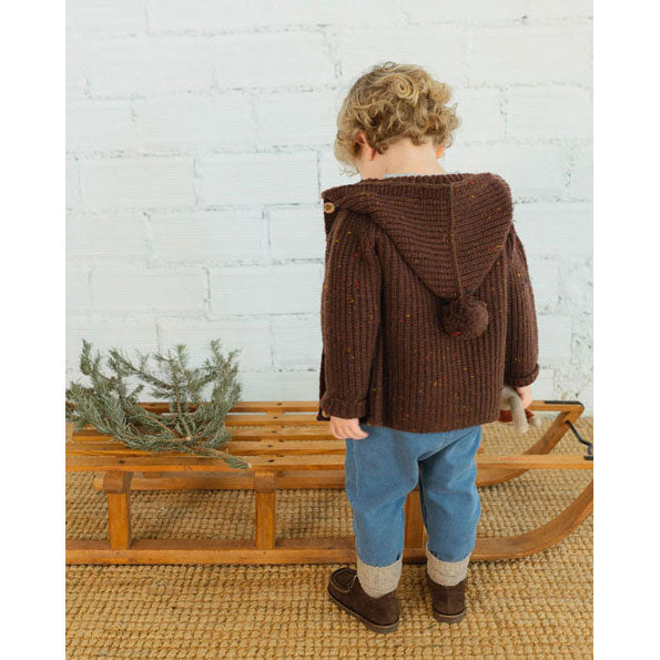 Buho Brown Botonato Baby Cardigan